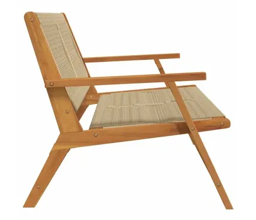 Dārza Sols Bēšs 76X122X73 Cm Cieta Akācijas Koks Vidaxl