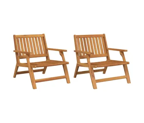 Sodo Baldų Komplektas 2 Pcs Ruda Kietos Akacijos Mediena