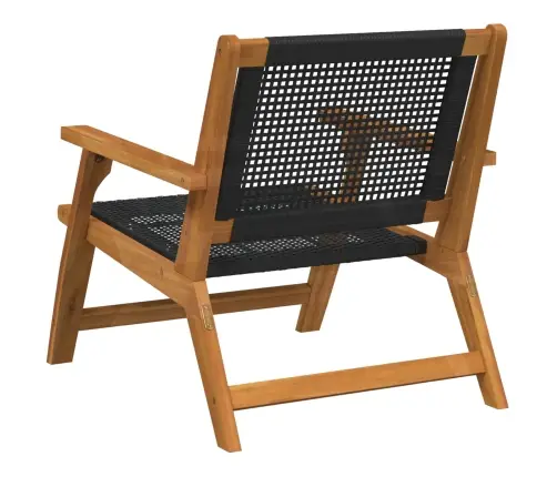 Dārza Krēsli 2 Gabali Melnā Krāsā 76X67X73.5 Cm No Masīvkoka Akācijas Vidaxl