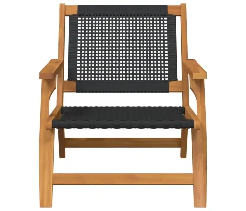 Dārza Krēsli 2 Gabali Melnā Krāsā 76X67X73.5 Cm No Masīvkoka Akācijas Vidaxl