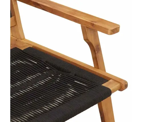 Dārza Krēsli 2 Gab. Melni 67X77X73 Cm Cieta Akācijas Koksne Vidaxl