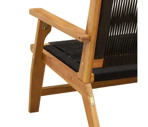 Dārza Krēsli 2 Gab. Melni 67X77X73 Cm Cieta Akācijas Koksne Vidaxl
