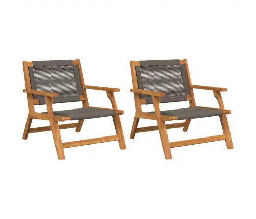 Dārza Krēsli 2 Gab. Pelēks 67X78X73 Cm Cietais Akācijas Koks Vidaxl
