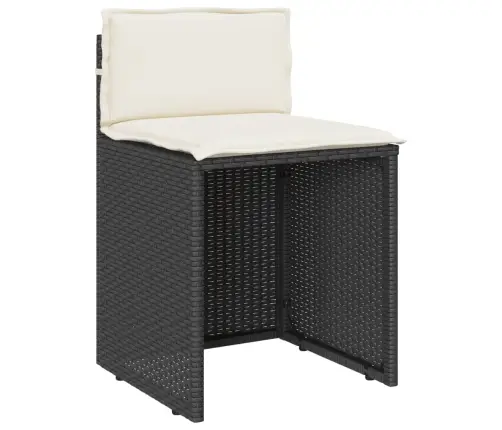 3-Osaline Bistrookomplekt Patjadega, Must, Polürotang