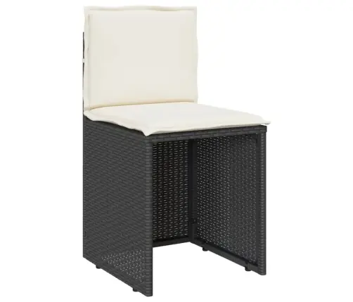 3-Osaline Bistrookomplekt Patjadega, Must, Polürotang