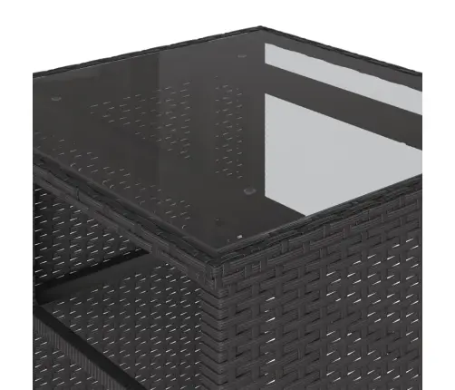 3-Osaline Bistrookomplekt Patjadega, Must, Polürotang