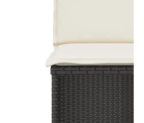 3-Osaline Bistrookomplekt Patjadega, Must, Polürotang