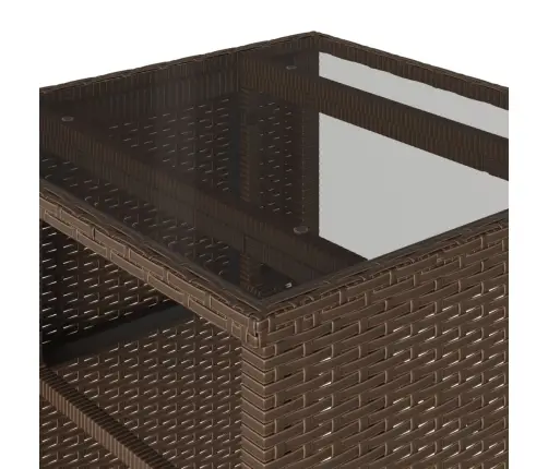 3-Osaline Aia Bistrookomplekt Patjadega, Pruun, Polürotang