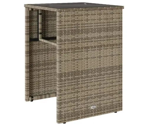 Bistro Komplektas Su Pagalvėlėmis, 3 Dalių, Pilkas, Poliratanas