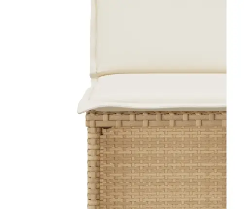 3-Daļīgs Bistro Mēbeļu Komplekts, Matrači, Bēša Pe Rotangpalma Vidaxl