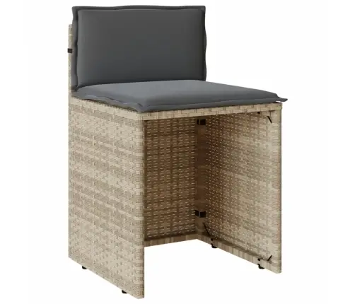 Bistro Komplektas Su Pagalvėlėmis, 3 Dalių, Pilkas, Poliratanas