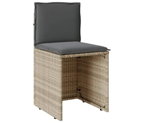 Bistro Komplektas Su Pagalvėlėmis, 3 Dalių, Pilkas, Poliratanas