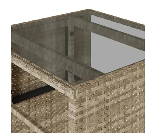 Bistro Komplektas Su Pagalvėlėmis, 3 Dalių, Pilkas, Poliratanas