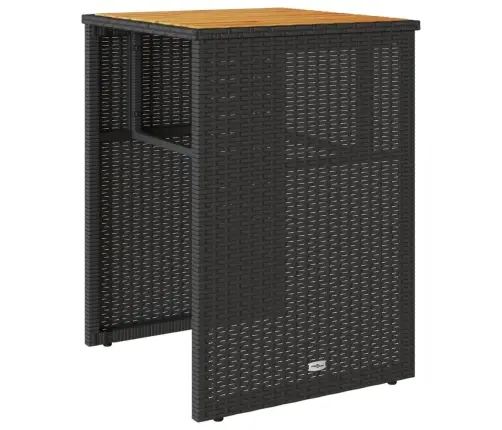 3-Daļīgs Bistro Mēbeļu Komplekts, Matrači, Melna Pe Rotangpalma Vidaxl