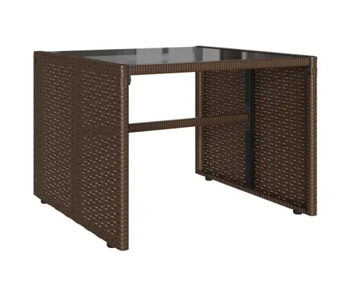 4-Osaline Aiamööblikomplekt Patjadega, Pruun, Polürotang