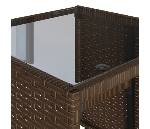 4-Osaline Aiamööblikomplekt Patjadega, Pruun, Polürotang