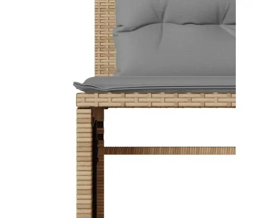 4-Daļīgs Dārza Dīvāna Komplekts, Matrači, Bēša Pe Rotangpalma Vidaxl