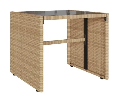 4-Daļīgs Dārza Dīvāna Komplekts, Matrači, Bēša Pe Rotangpalma Vidaxl