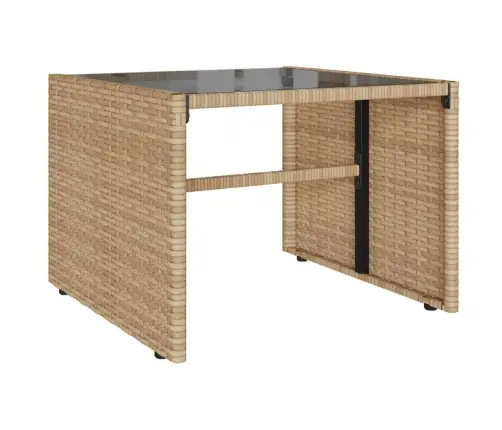 4-Daļīgs Dārza Dīvāna Komplekts, Matrači, Bēša Pe Rotangpalma Vidaxl