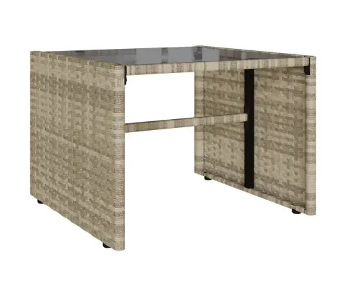 4-Osaline Aiamööblikomplekt Patjadega, Helehall, Polürotang