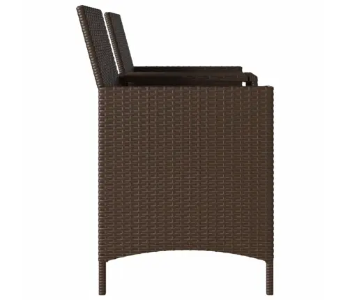 Divvietīgs Dārza Dīvāns Ar Galdiņu Un Spilveniem Pe Rotangpalma Vidaxl