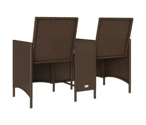 Divvietīgs Dārza Dīvāns Ar Galdiņu Un Spilveniem Pe Rotangpalma Vidaxl