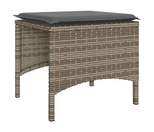 Divvietīgs Dārza Dīvāns Ar Galdiņu Un Soliem, Pelēks, Pe Vidaxl