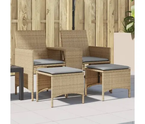 Divvietīgs Dārza Dīvāns Ar Galdiņu Un Soliņiem, Bēšs, Pe Vidaxl Divvietīgs Dārza Dīvāns Ar Galdiņu Un Soliņiem, Bēšs, Pe Vidaxl