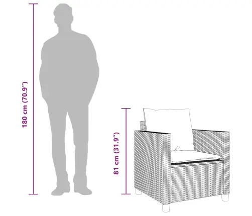 Bistro Komplektas Su Pagalvėlėmis, 3 Dalių, Juodas, Poliratanas