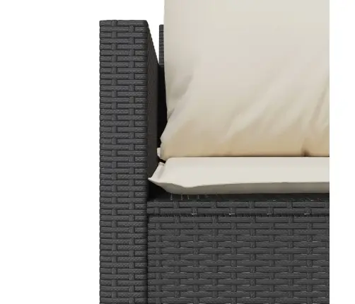 Bistro Komplektas Su Pagalvėlėmis, 3 Dalių, Juodas, Poliratanas