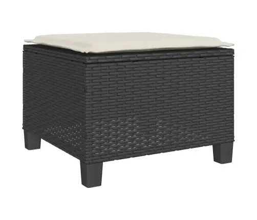 Bistro Komplektas Su Pagalvėlėmis, 3 Dalių, Juodas, Poliratanas