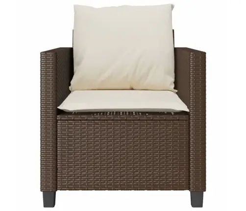 Bistro Komplektas Su Pagalvėlėmis, 3 Dalių, Rudas, Poliratanas