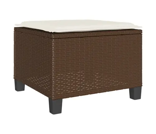 Bistro Komplektas Su Pagalvėlėmis, 3 Dalių, Rudas, Poliratanas