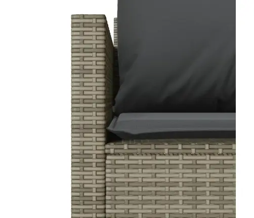 Bistro Komplektas Su Pagalvėlėmis, 3 Dalių, Pilkas, Poliratanas