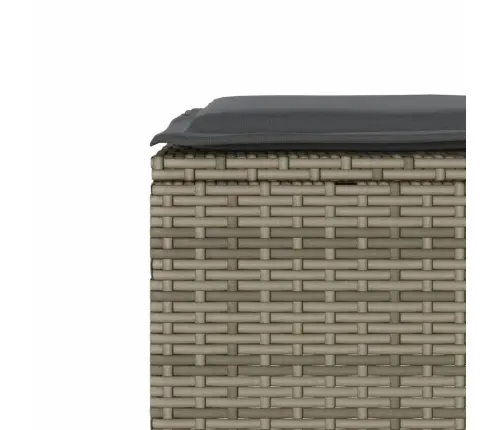 Bistro Komplektas Su Pagalvėlėmis, 3 Dalių, Pilkas, Poliratanas