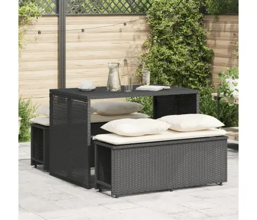 3-Daļīgs Dārza Mēbeļu Komplekts, Matrači, Pe Rotangpalma Vidaxl