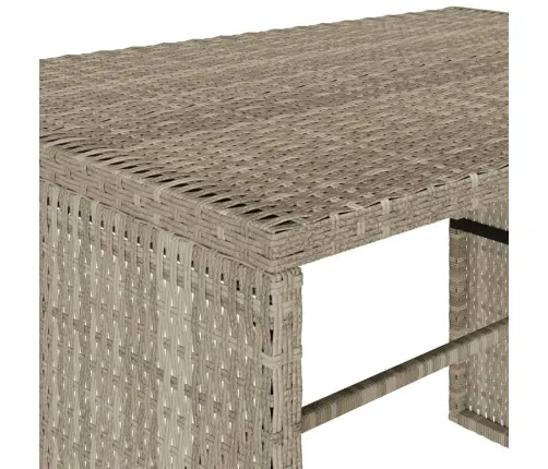 3-Daļīgs Dārza Mēbeļu Komplekts, Matrači,Gaiši Pelēka Pe Pinums Vidaxl