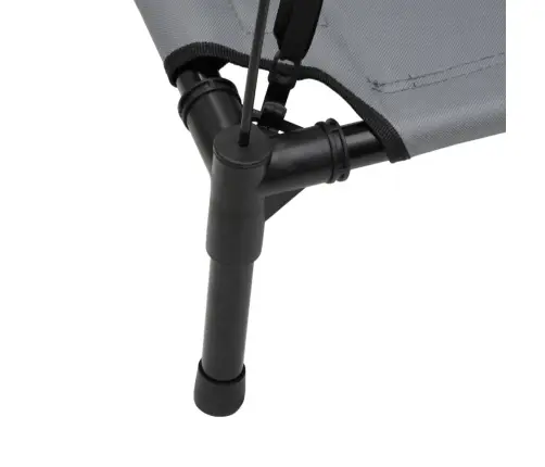 Suņu Gulta Ar Jumtu, Pelēka, Oksfordas Audums Un Tērauds Vidaxl