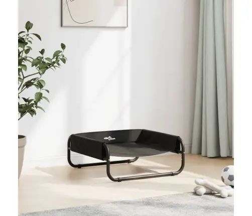 Pakelta Lova Šunims, Antracito, Oksfordo Audinys Ir Plienas