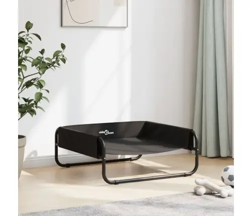 Pakelta Lova Šunims, Antracito, Oksfordo Audinys Ir Plienas