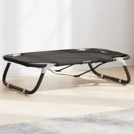 Suņu Gulta, Salokāma, Pelēka, Oksfordas Audums Un Tērauds Vidaxl