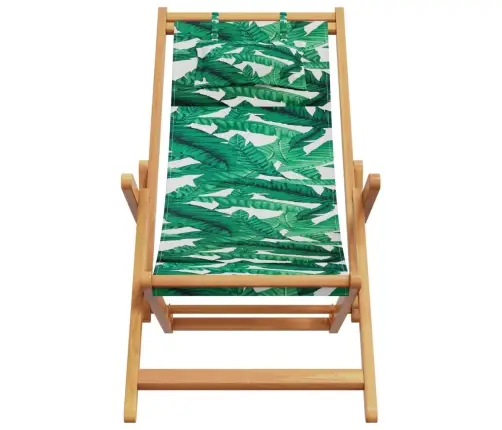 Saliekams Pludmales Krēsls, Eikalipta Masīvkoks, Audums Vidaxl