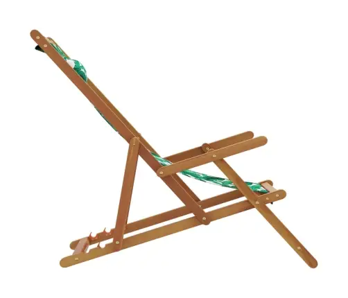 Saliekams Pludmales Krēsls, Eikalipta Masīvkoks, Audums Vidaxl