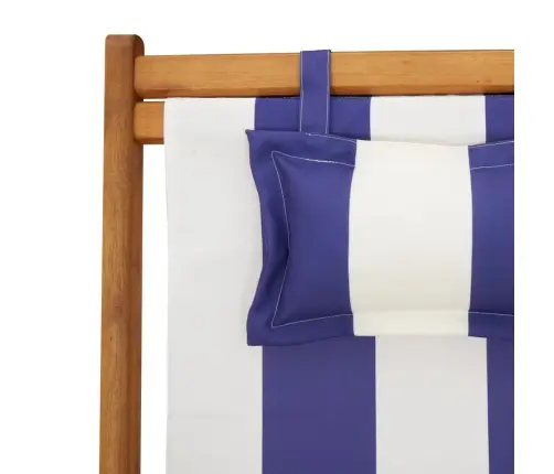 Saliekams Pludmales Krēsls, Eikalipta Masīvkoks, Audums Vidaxl