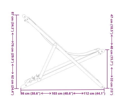 Saliekams Pludmales Krēsls, Eikalipta Masīvkoks, Audums Vidaxl Saliekams Pludmales Krēsls, Eikalipta Masīvkoks, Audums Vidaxl