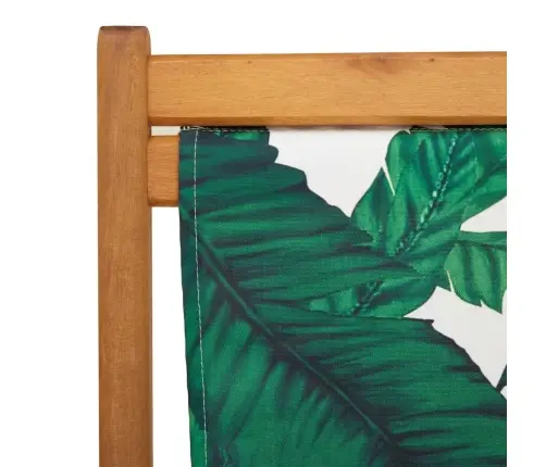 Saliekams Pludmales Krēsls, Eikalipta Masīvkoks, Audums Vidaxl