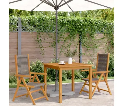 Dārza Krēsli, 2 Gab., Akācijas Koks, Pelēks, Polipropilēns Vidaxl