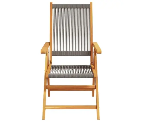 Dārza Krēsli, 2 Gab., Akācijas Koks, Pelēks, Polipropilēns Vidaxl