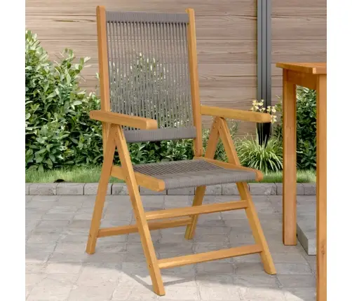 Dārza Krēsli, 2 Gab., Akācijas Koks, Pelēks, Polipropilēns Vidaxl