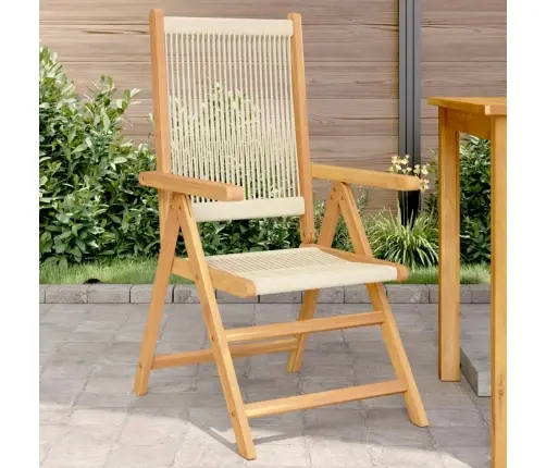 Dārza Krēsli, 2 Gab., Akācijas Koks, Bēšs, Polipropilēns Vidaxl